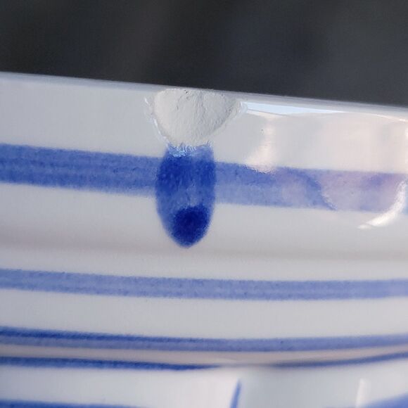 VTG Set Of 2 Knobler Japan Ceramic Jelly Molds Hand Painted Blue White Home - Picture 6 of 14